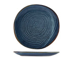 Terra Porcelain Aqua Blue Organic Plate 28.5cm Pack of 6
