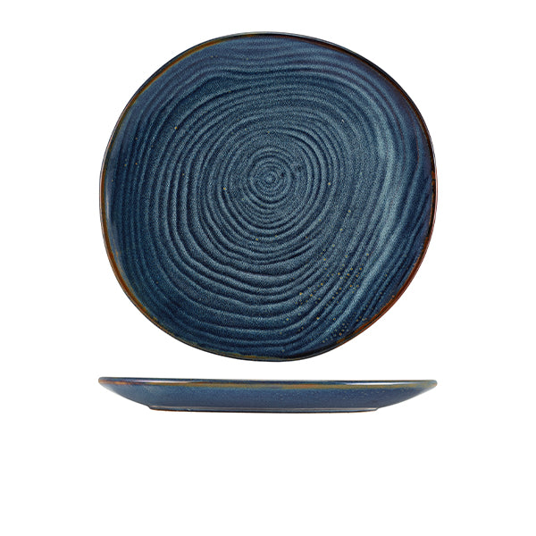 Terra Porcelain Aqua Blue Organic Plate 28.5cm Pack of 6
