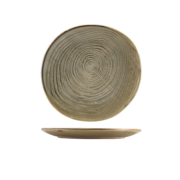Terra Porcelain Grey Organic Plate 21cm Pack of 6