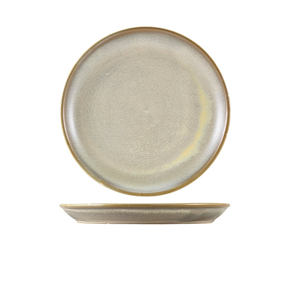 Terra Porcelain Matt Grey Coupe Plate 24cm Pack of 6