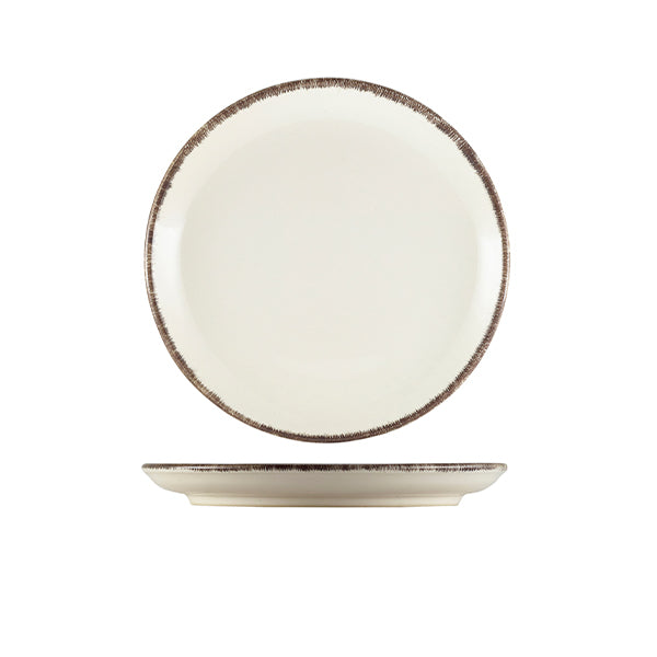 Terra Stoneware Sereno Grey Coupe Plate 19cm Pack of 6