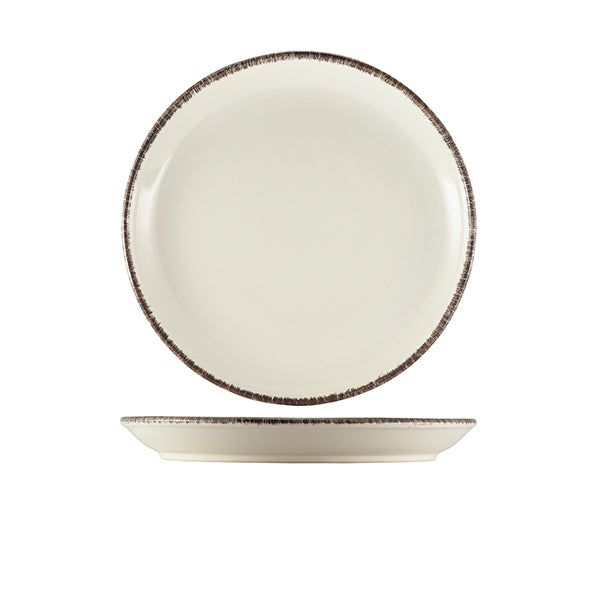 Terra Stoneware Sereno Grey Coupe Plate 24cm Pack of 6