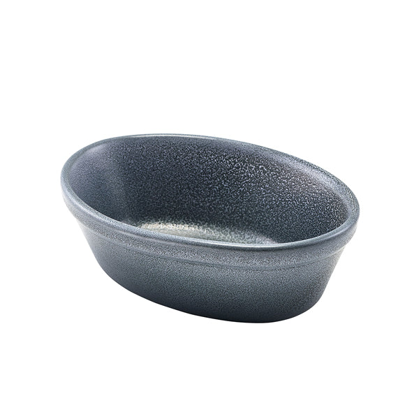 Forge Graphite Stoneware Oval Pie Dish 16cm Box of 6