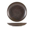 Terra Porcelain Black Deep Coupe Plate 25cm Pack of 6