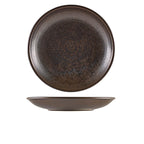 Terra Porcelain Black Deep Coupe Plate 28cm Pack of 3