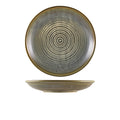 Terra Porcelain Matt Grey Deep Coupe Plate 25cm Pack of 6