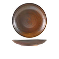 Terra Porcelain Rustic Copper Deep Coupe Plate 25cm Pack of 6