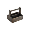 Medium Black Wooden Table Caddy (Stock Due 27.08.2025