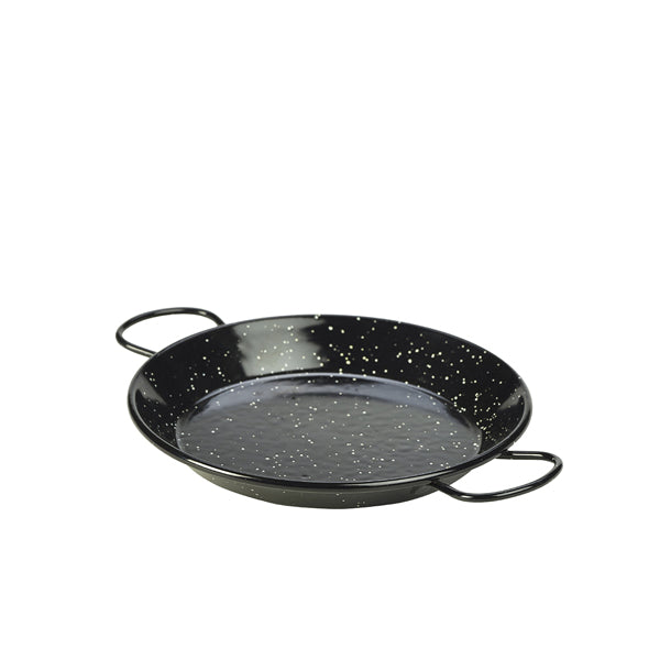 Black Enamel Paella Pan 20cm Pack of 6