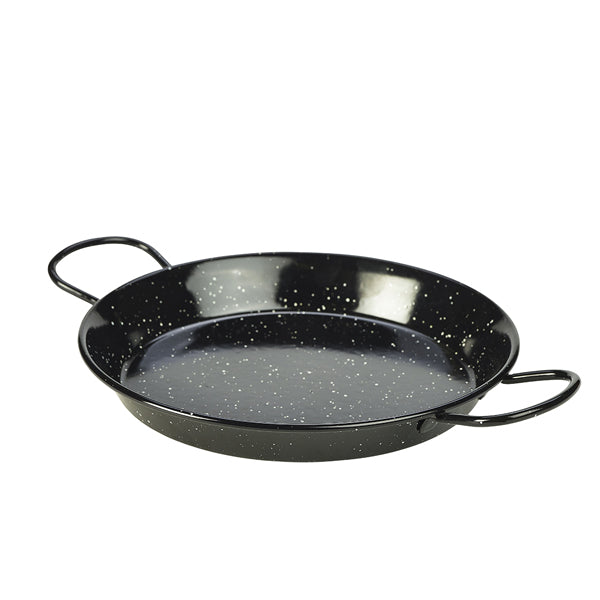 Black Enamel Paella Pan 26cm Pack of 6