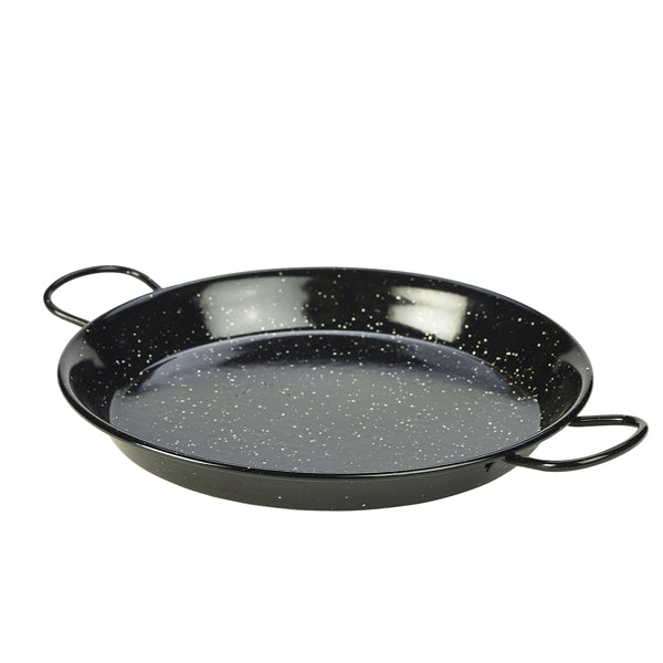Black Enamel Paella Pan 30cm Pack of 6