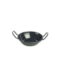 Black Enamel Dish 14cm Pack of 6