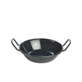 Black Enamel Dish 18cm Pack of 6