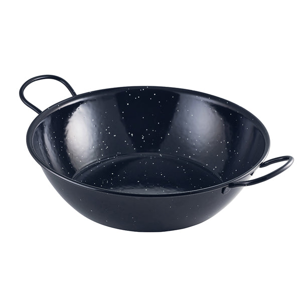 Black Enamel Dish 30cm Pack of 6