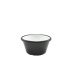 Two Tone Melamine Ramekin Black And White 59ml/2oz Pack of 24