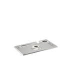 St/St Gastronorm Pan Notched Lid 1/3