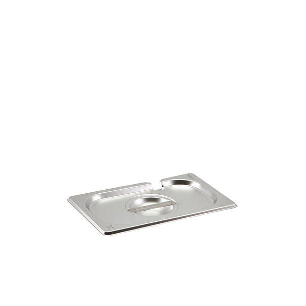 St/St Gastronorm Pan Notched Lid 1/4