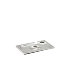 St/St Gastronorm Pan Notched Lid 1/4