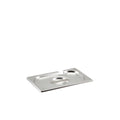 St/St Gastronorm Pan Notched Lid 1/4