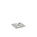 St/St Gastronorm Pan Notched Lid 1/6