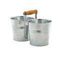 Galvanised Steel Combi Serving Buckets 12cm Dia Pack of 12