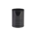Galvanised Steel Can 11cm Dia x 14.5cm Black Pack of 12