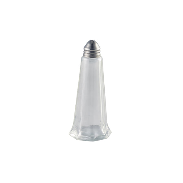 Glass Lighthouse Salt Shaker Silver Top Box of 12