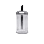 Sugar Pourer Clear Glass Base S/St.Tube Top