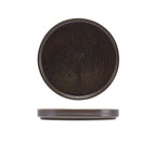 Terra Porcelain Black Low Presentation Plate 18cm Pack of 6