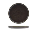 Terra Porcelain Black Low Presentation Plate 21cm Pack of 6