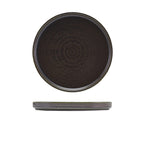 Terra Porcelain Black Low Presentation Plate 21cm Pack of 6