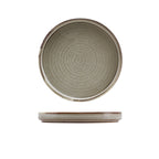 Terra Porcelain Grey Low Presentation Plate 18cm Pack of 6