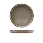 Terra Porcelain Grey Low Presentation Plate 21cm Pack of 6