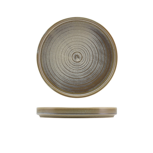 Terra Porcelain Matt Grey Low Presentation Plate 18cm Pack of 6