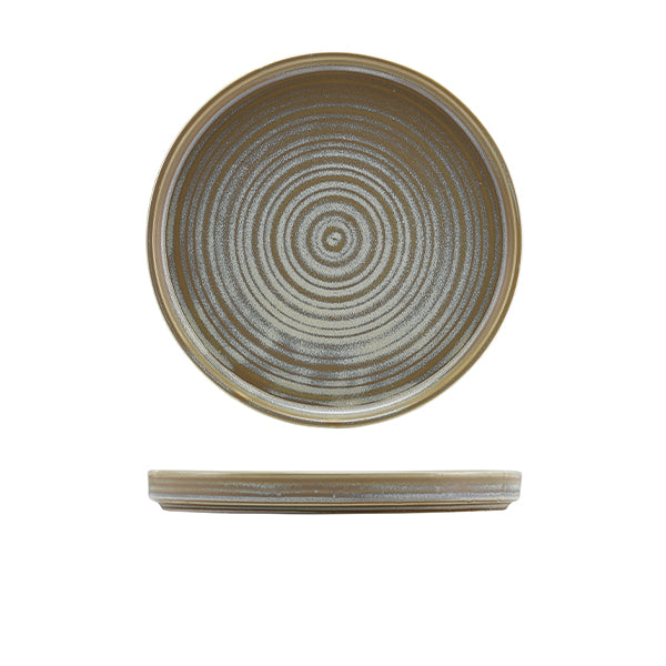 Terra Porcelain Matt Grey Low Presentation Plate 21cm Pack of 6