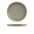 Terra Porcelain Matt Grey Low Presentation Plate 25cm Pack of 6