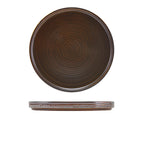 Terra Porcelain Rustic Copper Low Presentation Plate 25cm Pack of 6