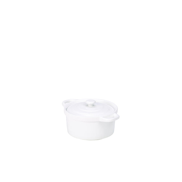 Genware Porcelain Covered Mini Casserole Dish 10.5cm/4"