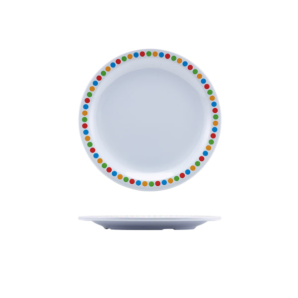 Genware Melamine 6.25" Plate- Coloured Circle