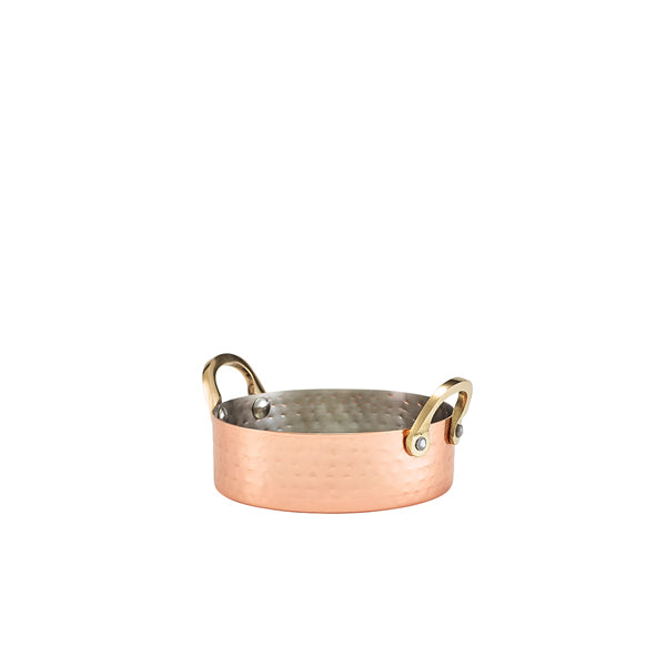 Mini Hammered Copper Plated Casserole Dish 12 x 3.5cm Pack of 12