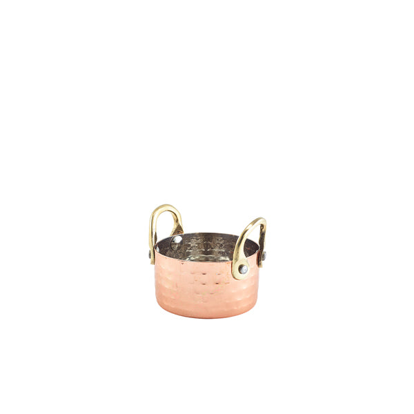 Mini Hammered Copper Casserole Dish 7.5 x 4cm Pack of 12