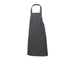 Navy Butchers Stripe Bib Apron 70cm X 100cm