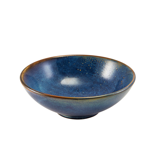 Terra Porcelain Aqua Blue Noodle Bowl 20.2cm Pack of 6