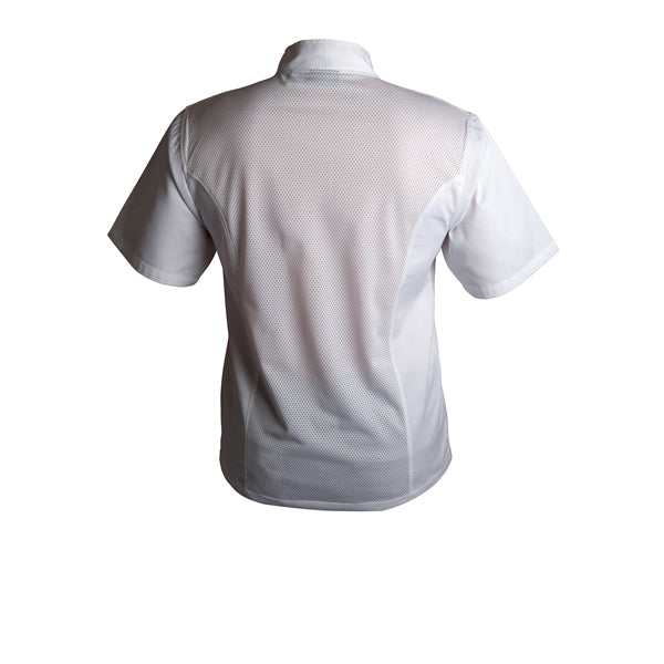Coolback Press Stud Jacket (Short Sleeve) White XXL