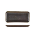 Terra Porcelain Black Narrow Rectangular Platter 27 x 12.5cm Pack of 6