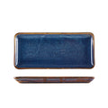 Terra Porcelain Aqua Blue Narrow Rectangular Platter 31 x 14cm Pack of 6