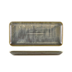 Terra Porcelain Matt Grey Narrow Rectangular Platter 31 x 14cm Pack of 6