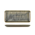 Terra Porcelain Matt Grey Narrow Rectangular Platter 31 x 14cm Pack of 6