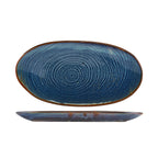 Terra Porcelain Aqua Blue Organic Platter 31cm Pack of 6