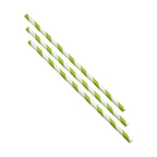 Utopia Paper Straws Green and White Stripes 20cm (250pcs)